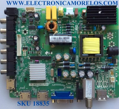 MAIN / FUENTE / (COMBO ) / UPSTAR B13060036 / TP.MS3393.P86 / E254215 / PANEL KM0315LDAH03 / MODELO P32EWX